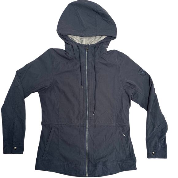 Kuhl Stryka jacket lined dark blue full zip hooded size S - Picture 1 of 13